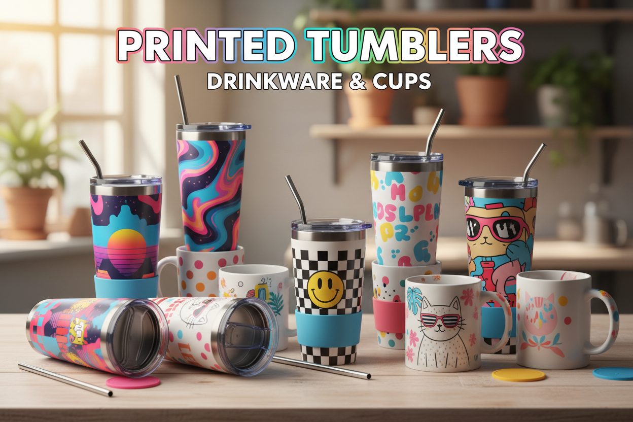 Printed Tumblers – Drinkware & Cups