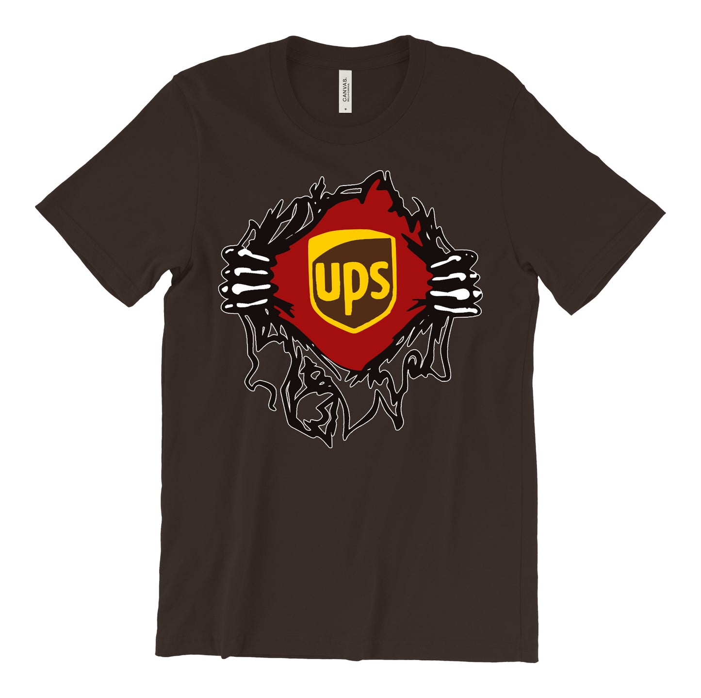 UPS logo shirt with ripped design costume