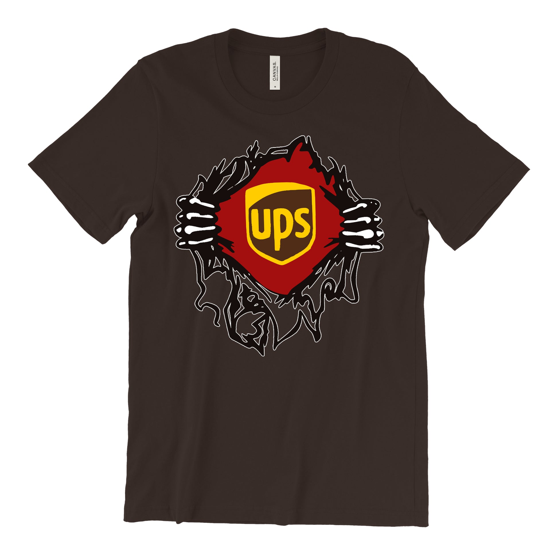 UPS logo shirt with ripped design costume