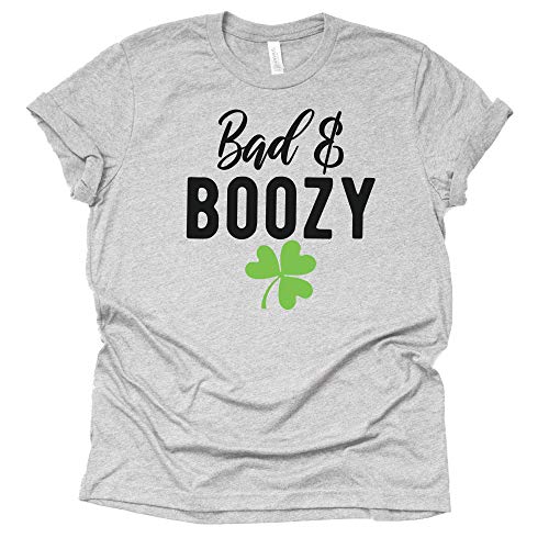Bad and Boozy Irish Shirt, St Patrick's Shirt, St Paddys Shirt for Women Tee Unisex T-Shirt